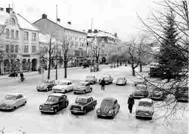 Köpmangatan vid Stortorget 1957-1958