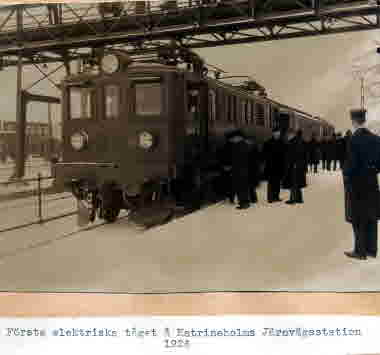 Ellok på Katrineholms station 1926