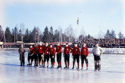 KSK bandy på Gamla Skogsborg. 1950-tal