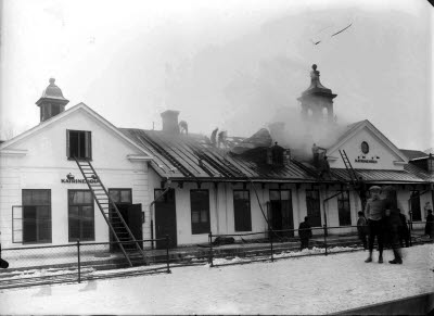 Branden på järnvägsstationen