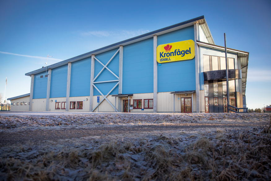 bild på kronfågel ishall