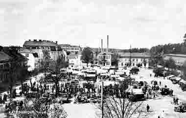 Stortorget mot Raggarbacken omkring 1920