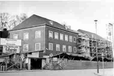 Nämndhuset under uppbyggnad 1955