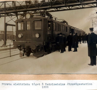 Ellok på Katrineholms station 1926