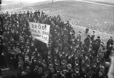 Hungerdemonstration vid KTS 1917