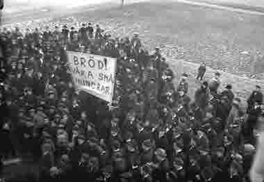 Hungerdemonstration vid KTS 1917